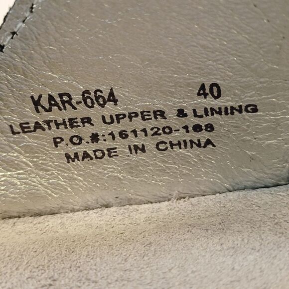 Alegria By PG Lite Karmen Pewter Wavy Leather Platform Slide Sandal Size EU 40 - Picture 8 of 9